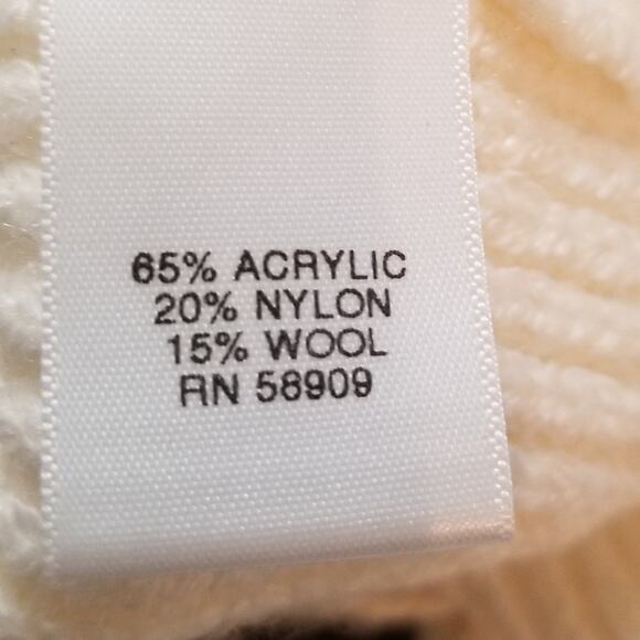 Chelsea and Violet Off White Off the Shoulder Sweater Long Sleeve Pullover Sz L - Picture 6 of 7